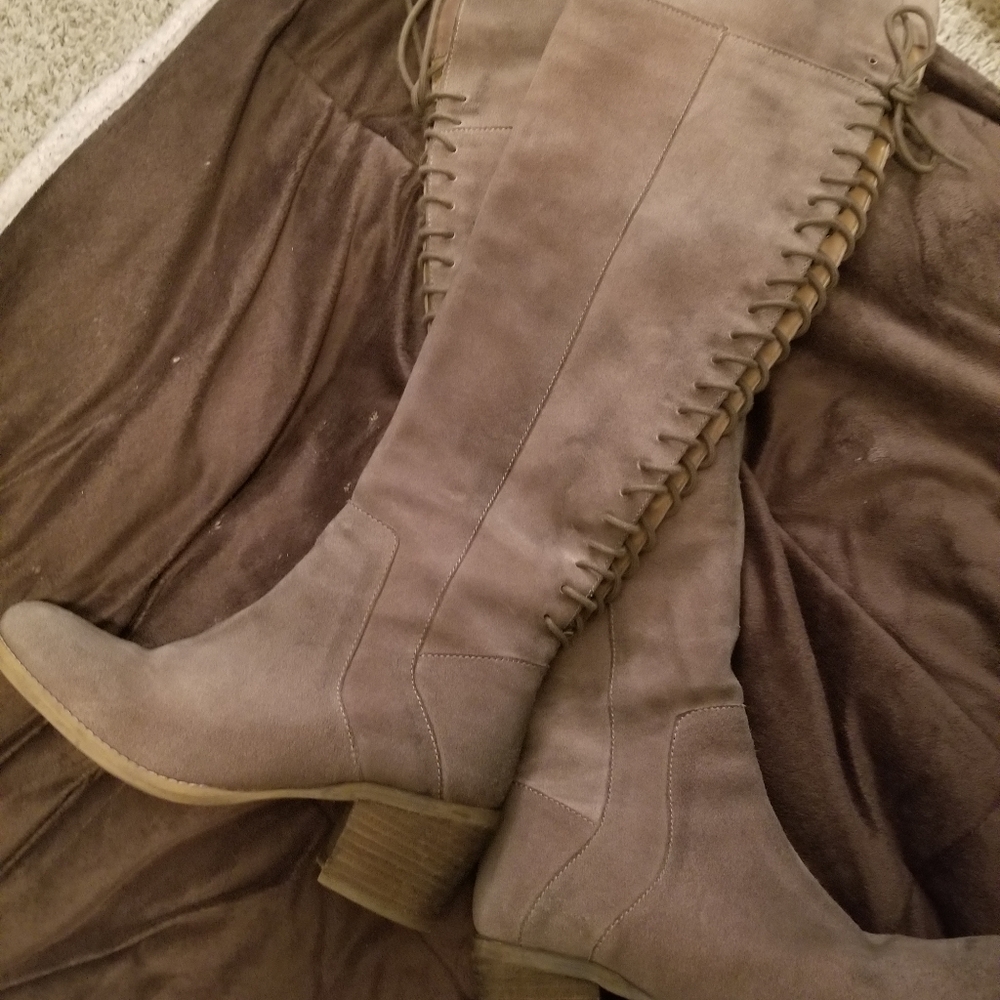 SUEDE Over the Knee Boots.